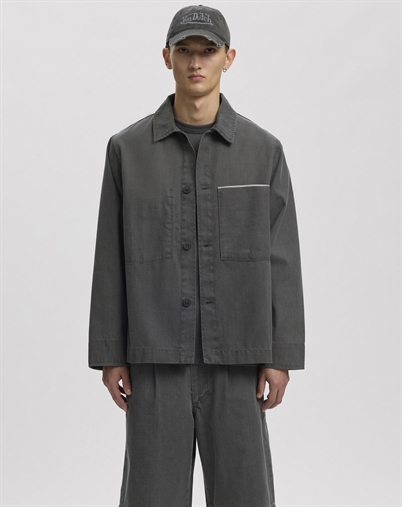 ANNARR - ANRFloki Selvedge Denim Overshirt - Light Grey Denim